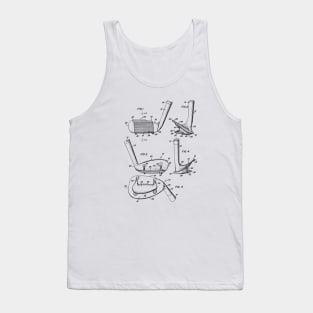 Golf Club Vintage Patent Hand Drawing Tank Top